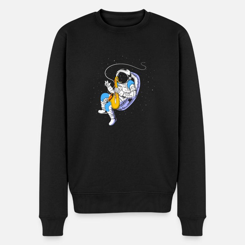 Saxophon Saxophonist - Männer Premium Bio Pullover - Schwarz