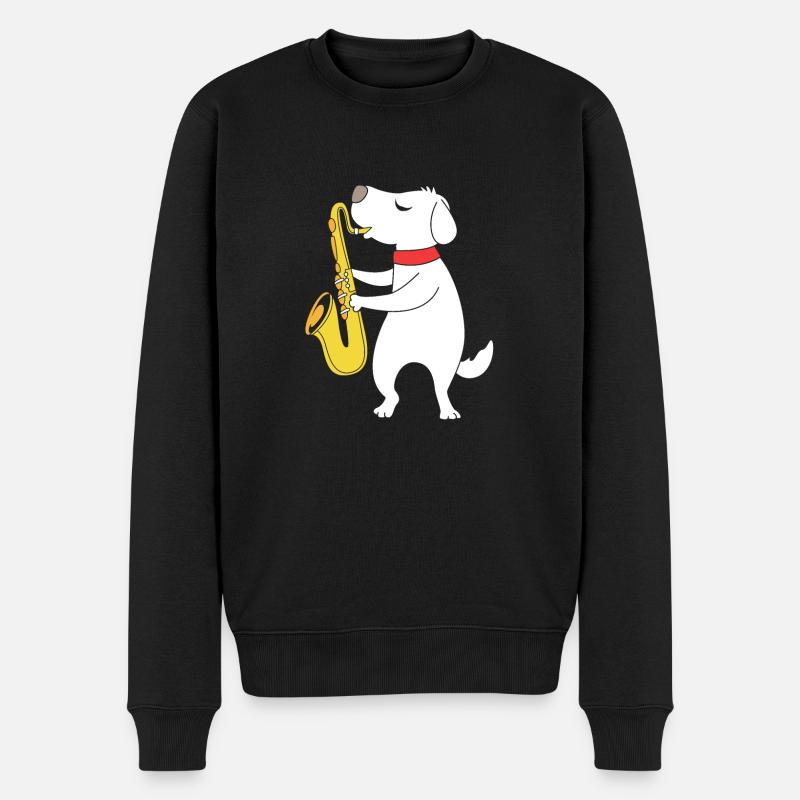 Saxophoniste saxophoniste - Pull Premium bio Homme - noir
