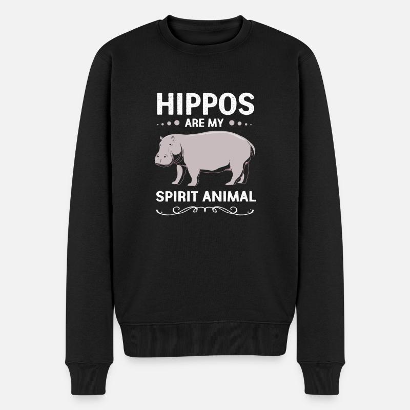 Hippopotame - Pull Premium bio Homme - noir
