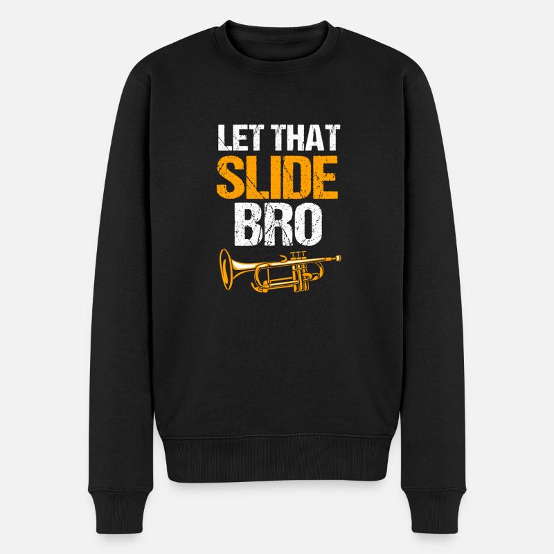 Posaune - Männer Premium Bio Pullover - Schwarz