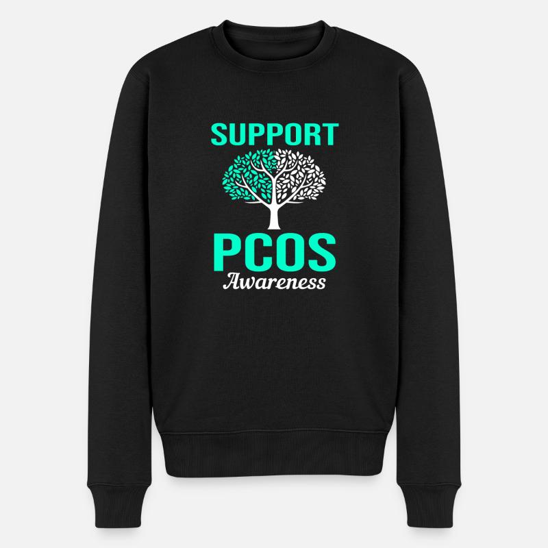 Pcos-Bewusstsein - Männer Premium Bio Pullover - Schwarz