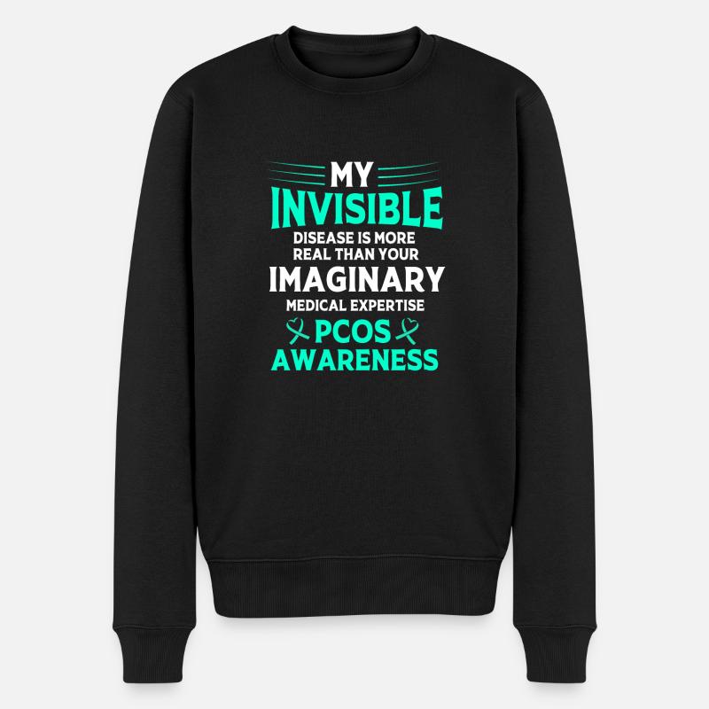 Pcos-Bewusstsein - Männer Premium Bio Pullover - Schwarz