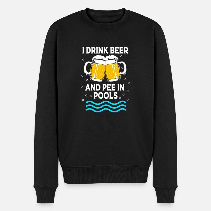Pool Party - Männer Premium Bio Pullover - Schwarz