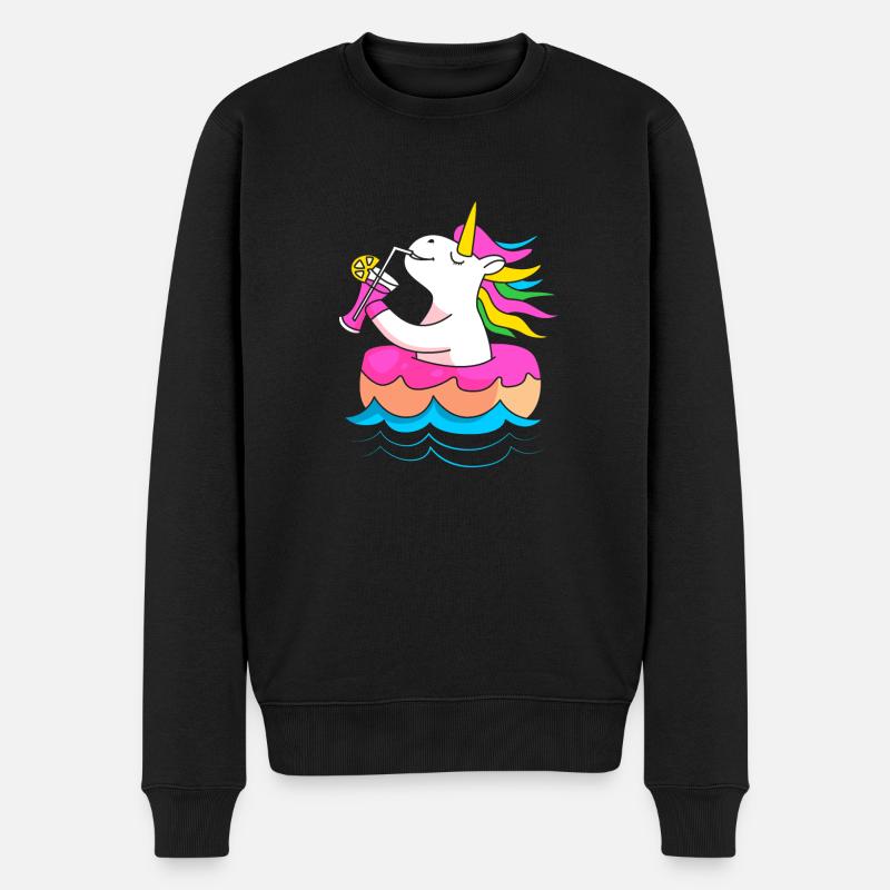 Pool Party - Männer Premium Bio Pullover - Schwarz