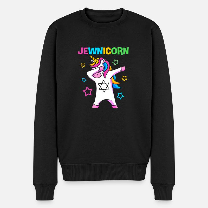 Chanukkah - Männer Premium Bio Pullover - Schwarz