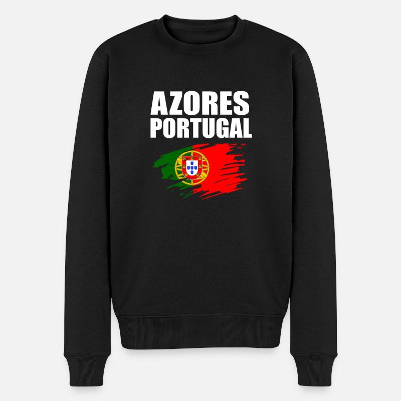 Portugal - Männer Premium Bio Pullover - Schwarz
