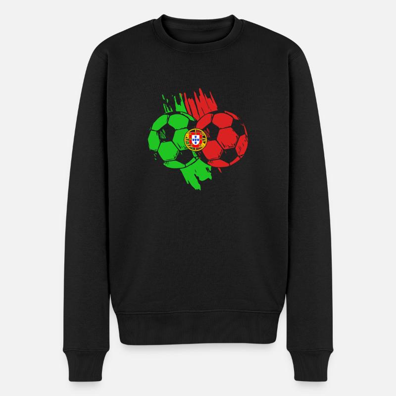 Portugal - Männer Premium Bio Pullover - Schwarz