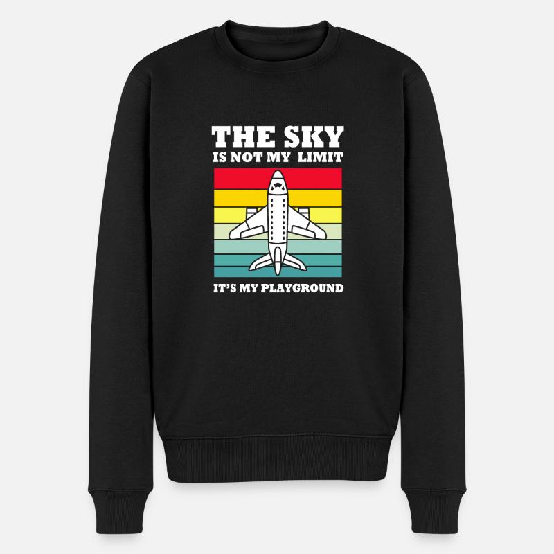 Pilot Fly - Økologisk premium-sweatshirt til mænd - sort