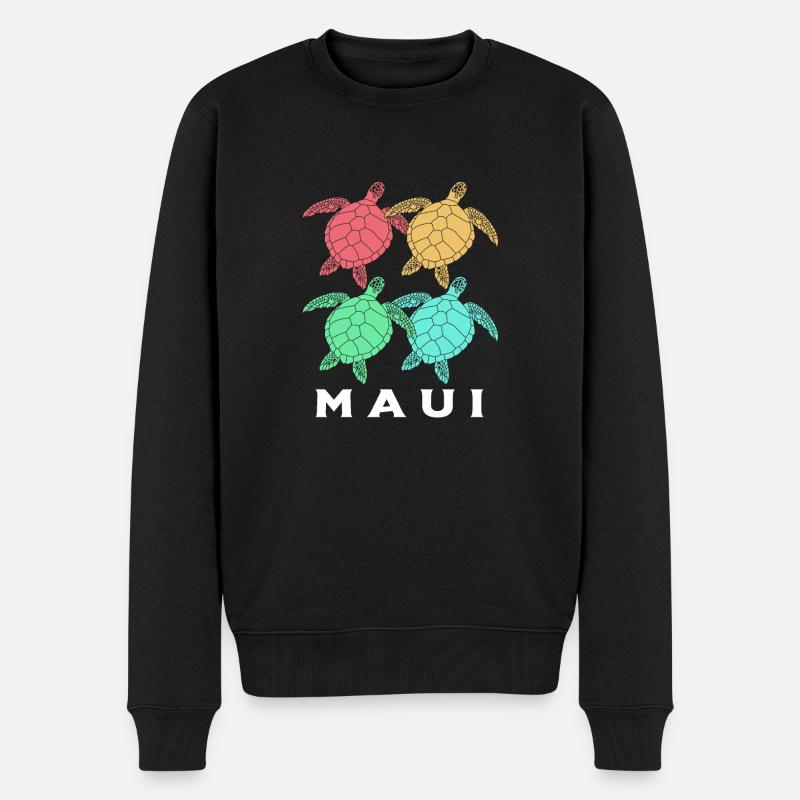 Maui Hawaii Hawaiian - Männer Premium Bio Pullover - Schwarz
