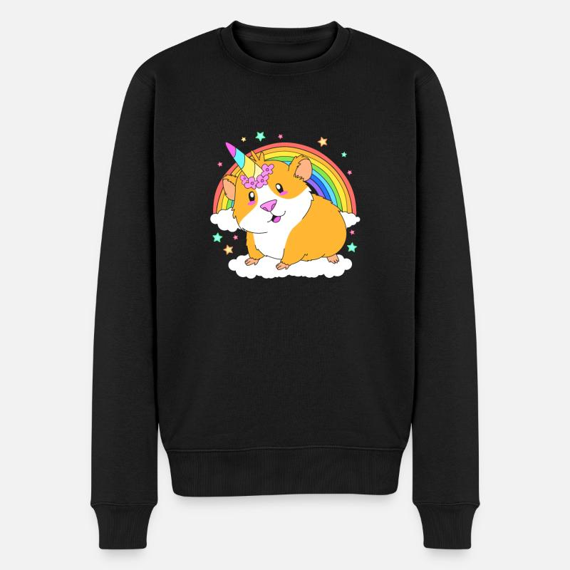 Meerschweinchen - Männer Premium Bio Pullover - Schwarz