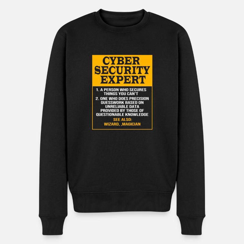 Cybersecurity Cyber Programmer Hacker - Men's Premium Organic Jumper - black