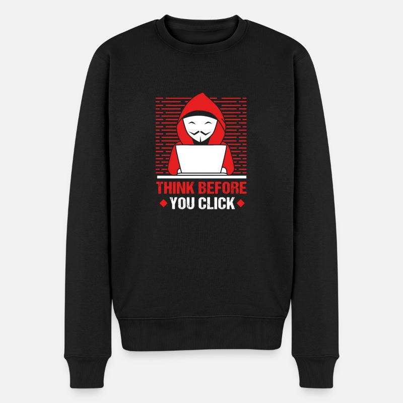 Cybersecurity Cyber Programmierer Hacker - Männer Premium Bio Pullover - Schwarz