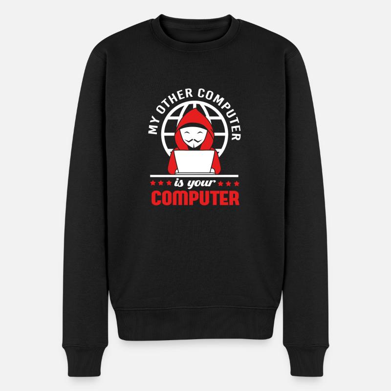 Cybersecurity Cyber Programmierer Hacker - Männer Premium Bio Pullover - Schwarz