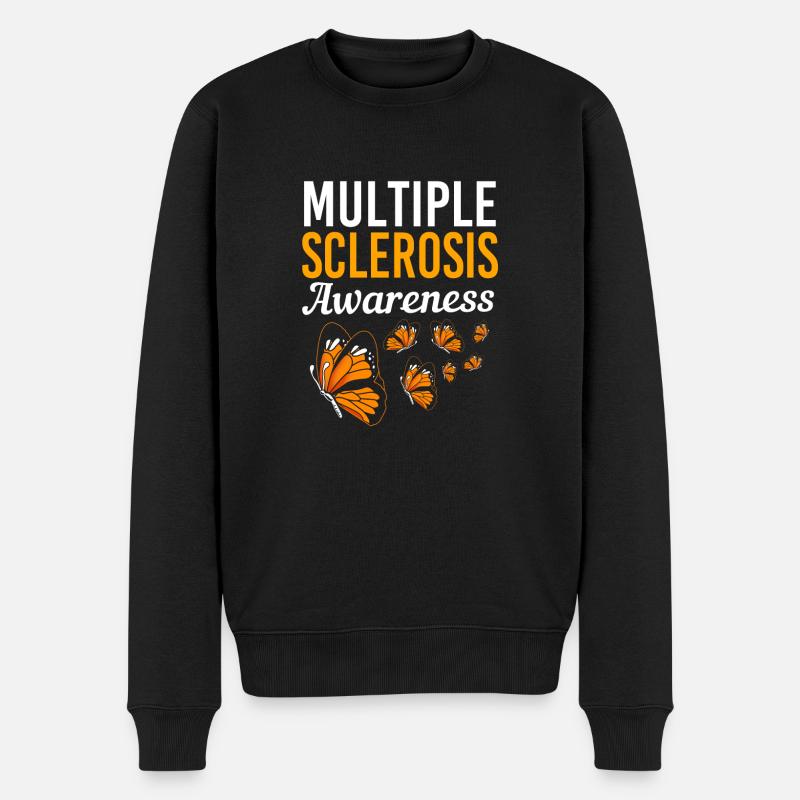 Multiple Sklerose MS - Männer Premium Bio Pullover - Schwarz