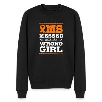 Multiple Sklerose MS - Männer Premium Bio Pullover - Schwarz - Vorne - Nico (187cm)