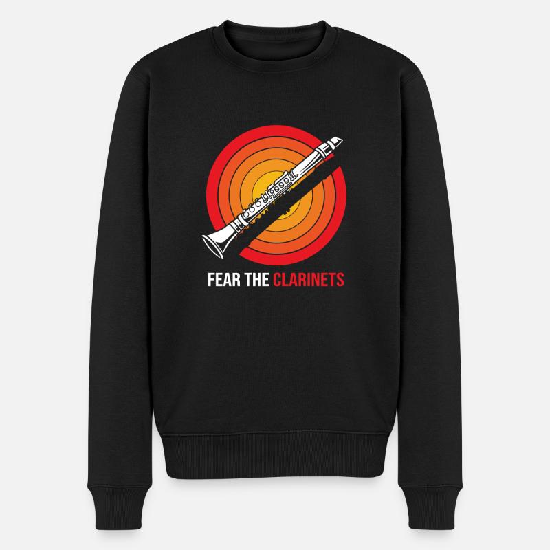 Klarinette - Männer Premium Bio Pullover - Schwarz