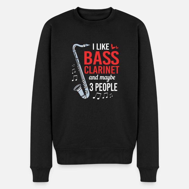 Clarinette - Pull Premium bio Homme - noir
