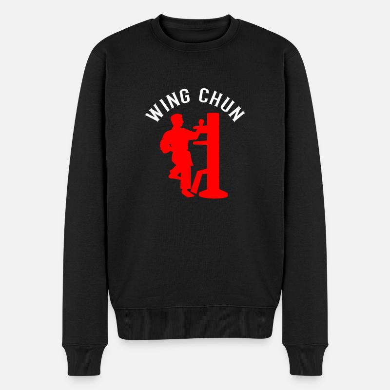 Wing Chun - Männer Premium Bio Pullover - Schwarz