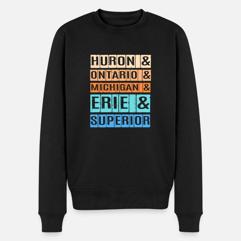 Grands Lacs - Pull Premium bio Homme - noir