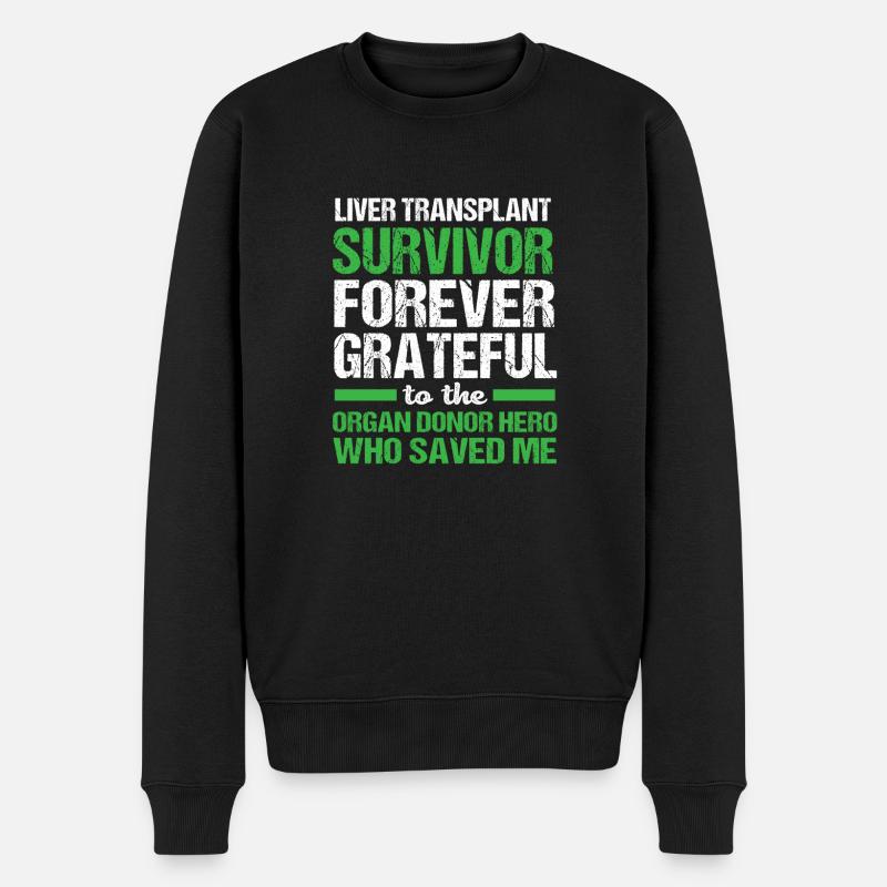 Lebererkrankung - Männer Premium Bio Pullover - Schwarz