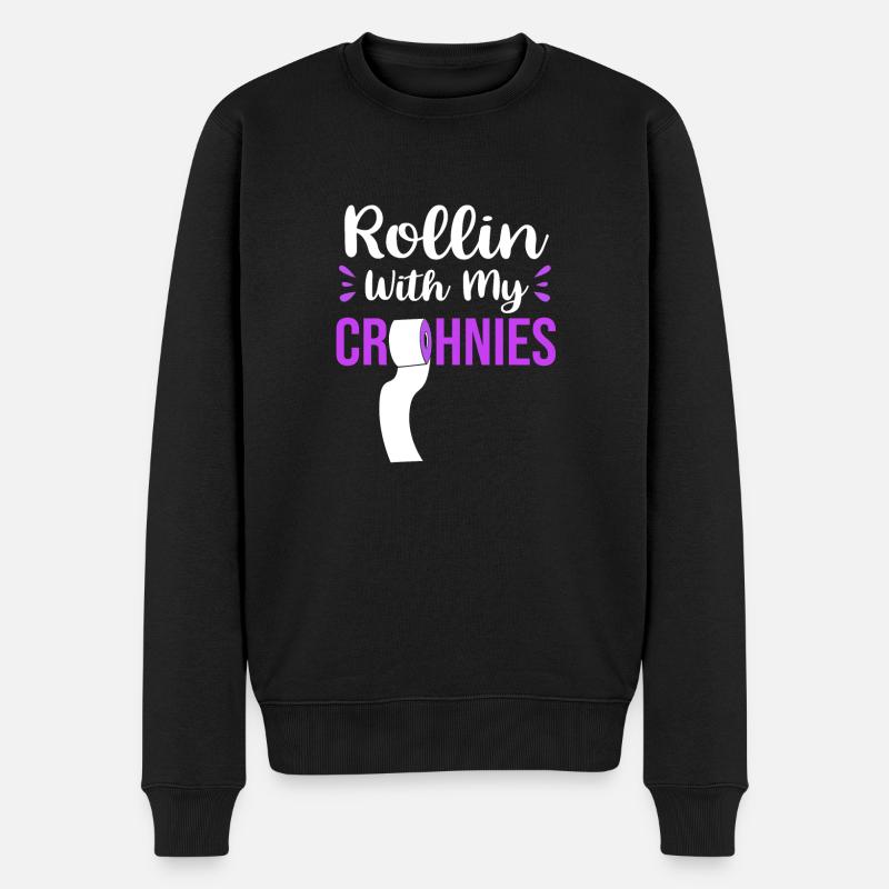 Maladie de Crohn - Pull Premium bio Homme - noir