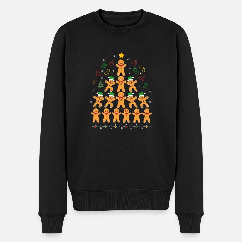 Lebkuchenmann Lebkuchenherz Lebkuchen Naschen - Männer Premium Bio Pullover - Schwarz
