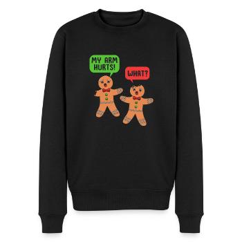 bonhomme en pain d’épice Coeur en pain d’épice Snacking en pain d’épice - Pull Premium bio Homme - noir - Devant - Nico (187cm)