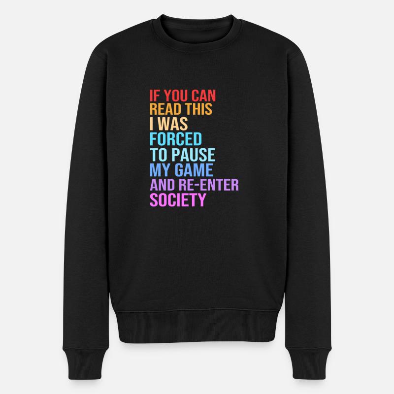 Gamer - Männer Premium Bio Pullover - Schwarz