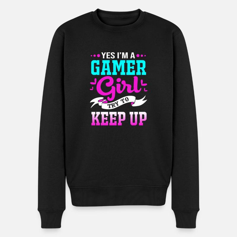 Gamer - Männer Premium Bio Pullover - Schwarz