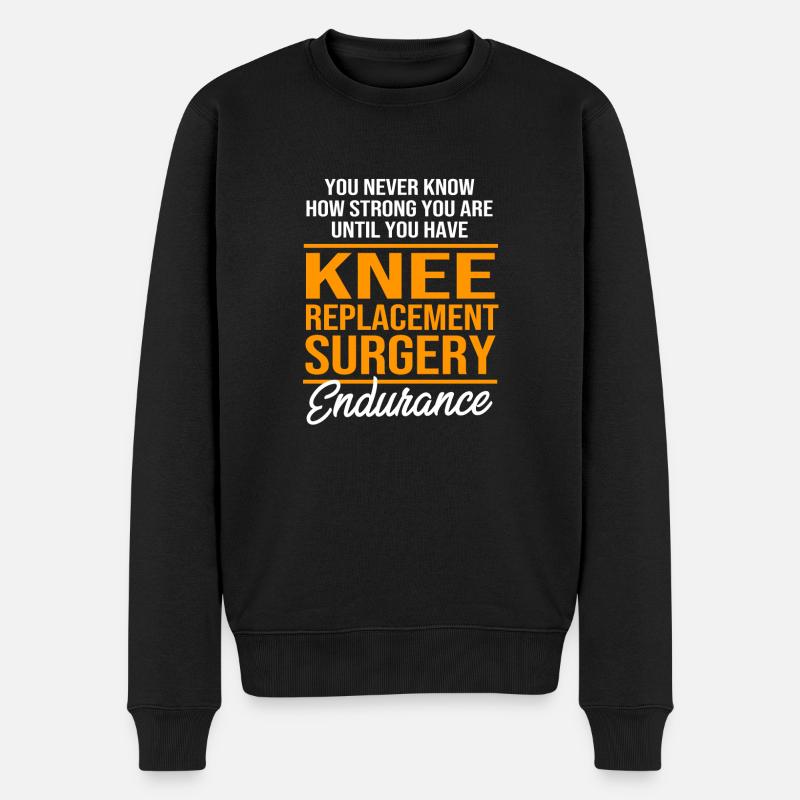 Chirurgie du genou - Pull Premium bio Homme - noir