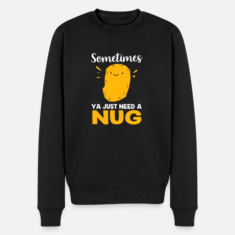 Chicken Nuggets - Männer Premium Bio Pullover - Schwarz