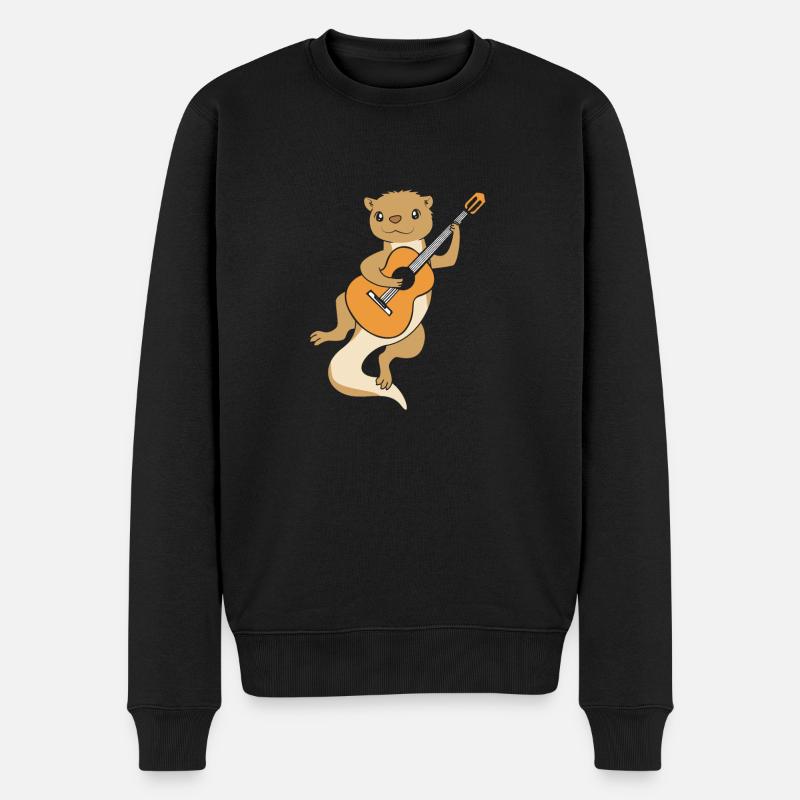 Otter - Männer Premium Bio Pullover - Schwarz