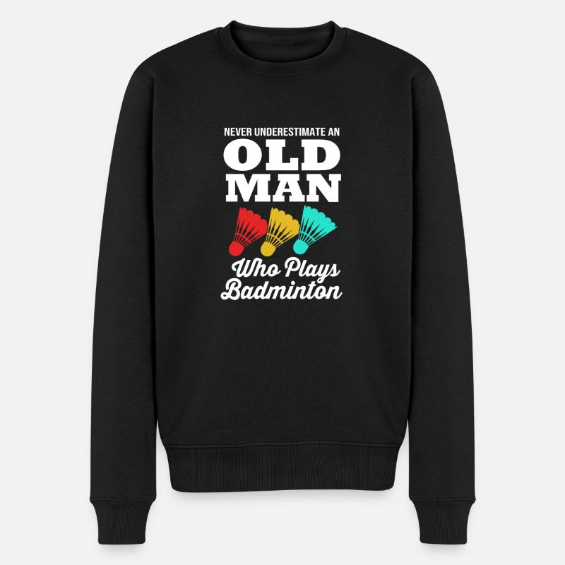 Badminton - Männer Premium Bio Pullover - Schwarz