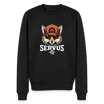 Servus Fuchs Bayer Bier Party Fuchs - Männer Premium Bio Pullover - Schwarz - Vorne - Nico (187cm)