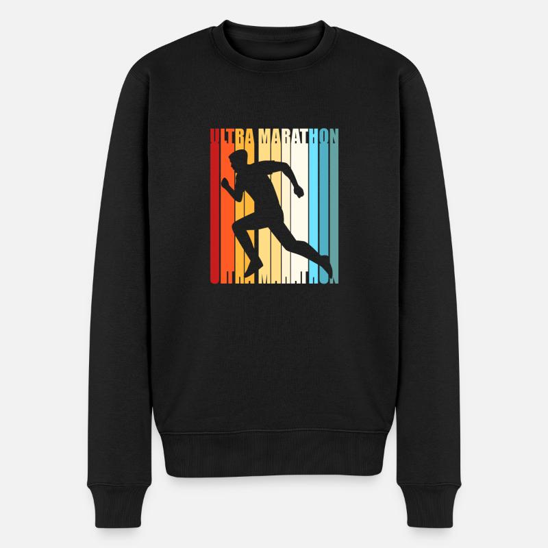 Trailrunning - Männer Premium Bio Pullover - Schwarz
