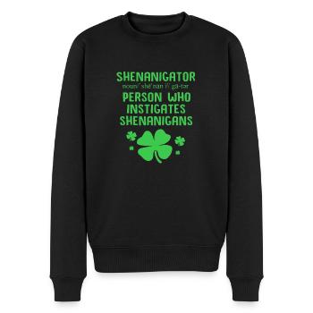 Shenanigan - Men's Premium Organic Jumper - black - Front - Nico (187cm)
