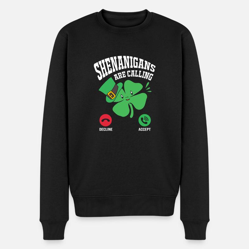 Shenanigan - Männer Premium Bio Pullover - Schwarz