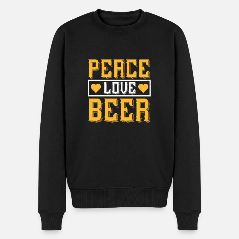 Peace love beer - Pull Premium bio Homme - noir