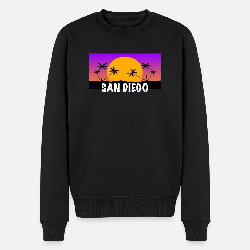 San Diego Shirt ! - Männer Premium Bio Pullover - Schwarz