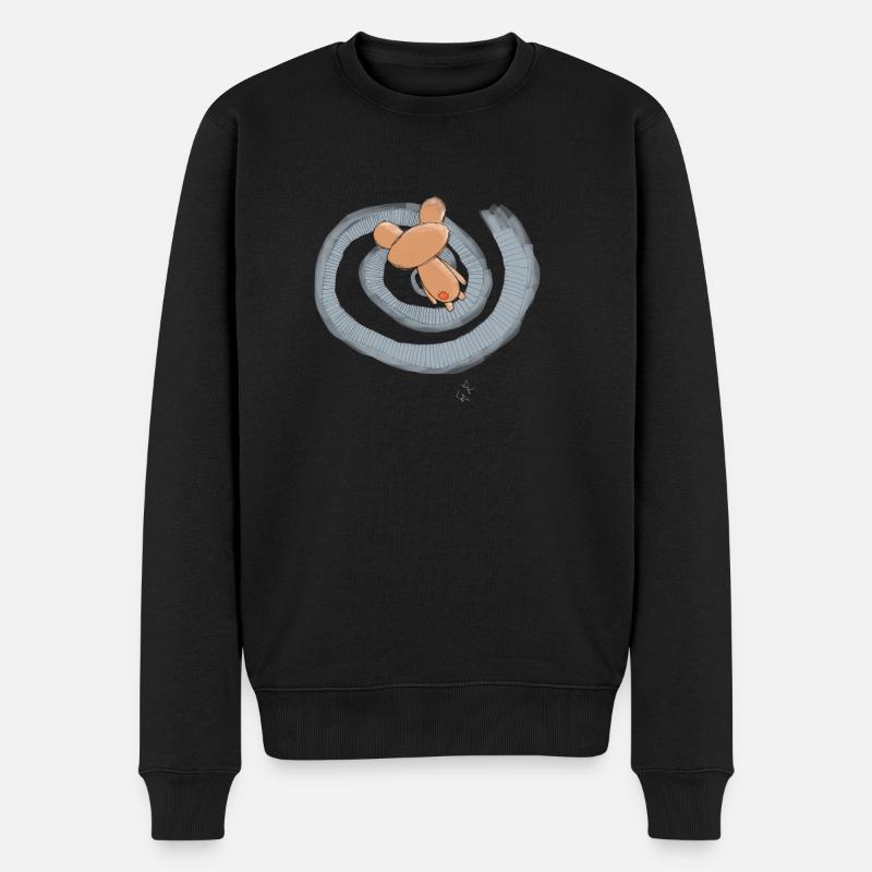 Ours perdu - Spirale - Pull Premium bio Homme - noir