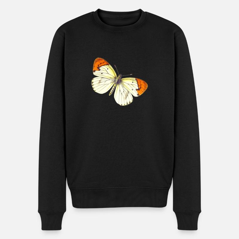 Butterfly - Männer Premium Bio Pullover - Schwarz