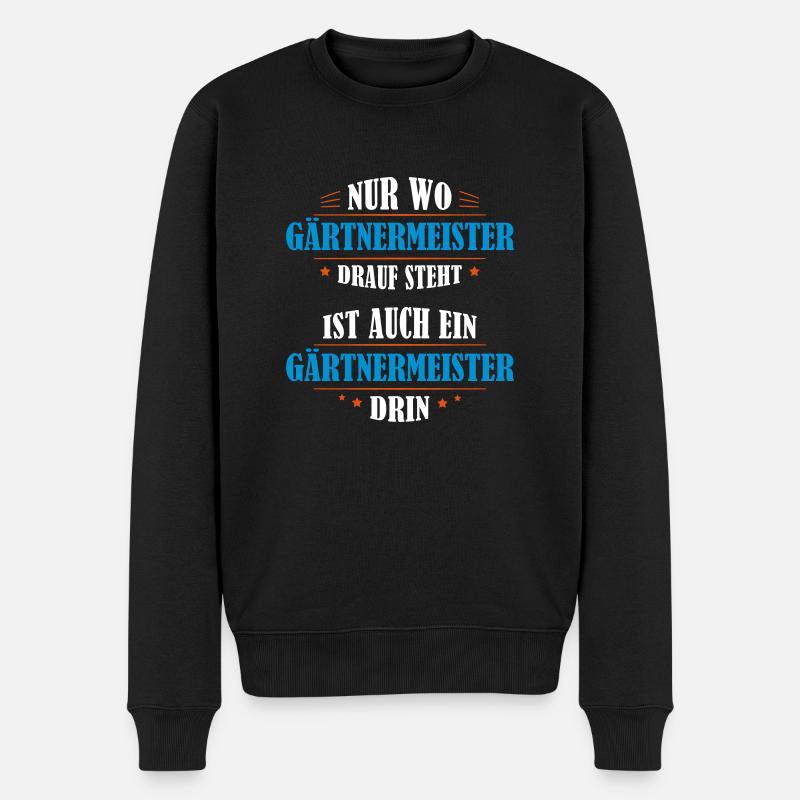 Gärtnermeister Beruf Geschenk - Männer Premium Bio Pullover - Schwarz