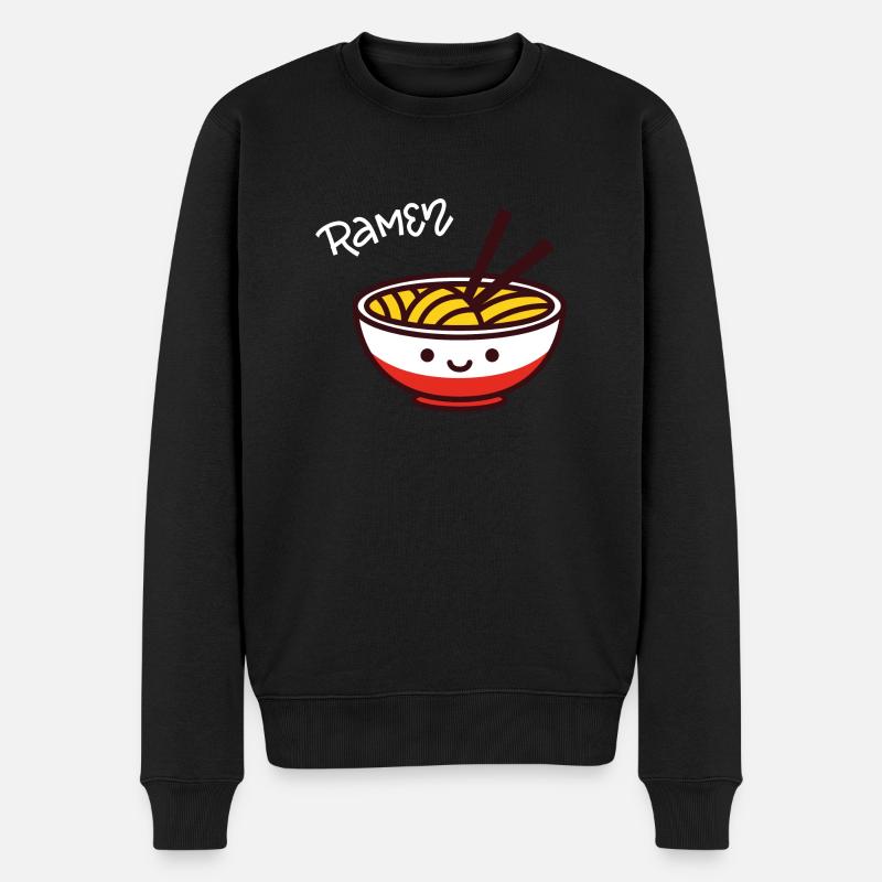 Ramen Schale Nudel Geschenk - Männer Premium Bio Pullover - Schwarz
