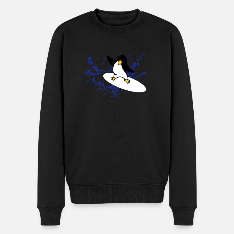Wasserspritzer - Männer Premium Bio Pullover - Schwarz