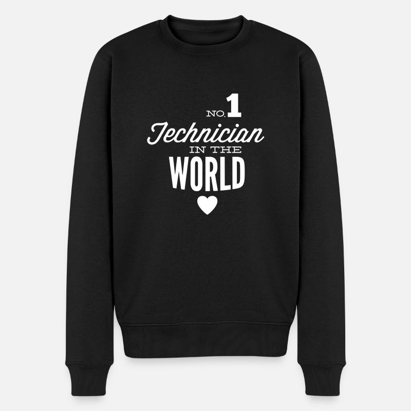 Bester Techniker der Welt - Männer Premium Bio Pullover - Schwarz