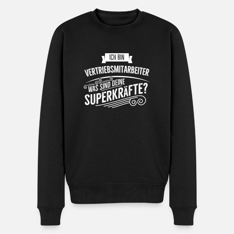 Vertriebsmitarbeiter - Männer Premium Bio Pullover - Schwarz