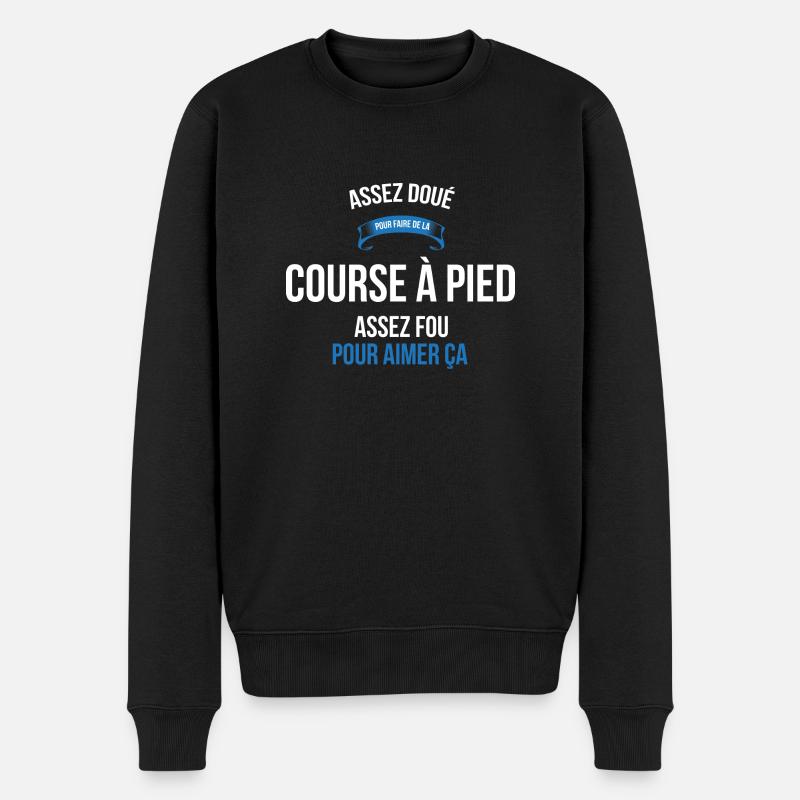 Course à pied assez doué fou homme - Pull Premium bio Homme - noir