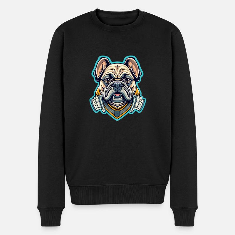Hund - Männer Premium Bio Pullover - Schwarz