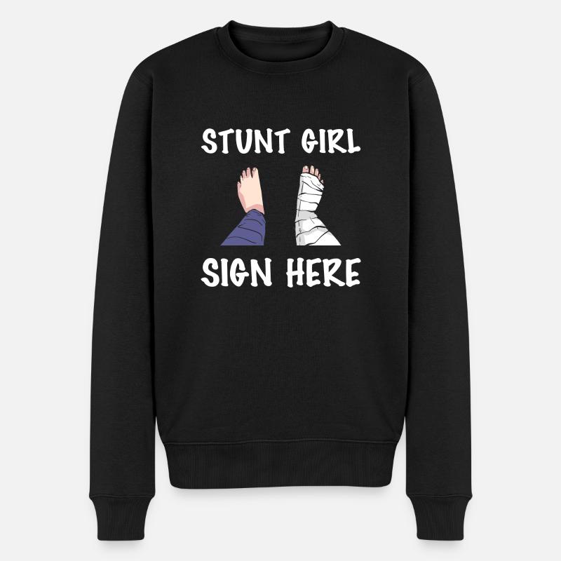 Jambe cassée - Pull Premium bio Homme - noir