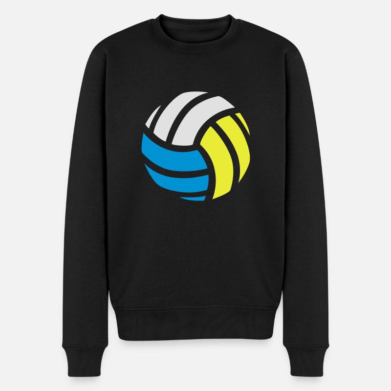 Volleyball - Männer Premium Bio Pullover - Schwarz